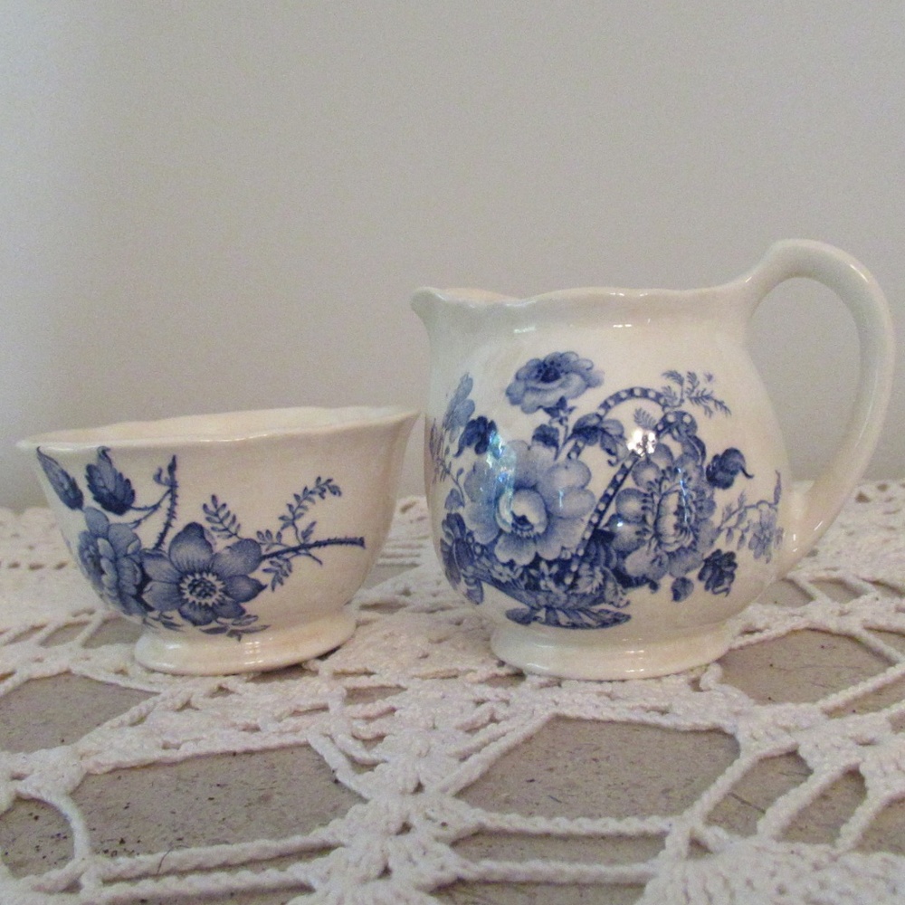 Charlotte Royal Crownford Ironstone Creamer & Sugar bowl